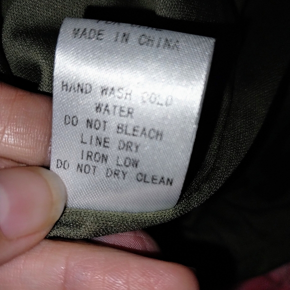 Purple Snow Off-the-Shoulder Boho Romper Size Large Olive Green - Picture 10 of 11